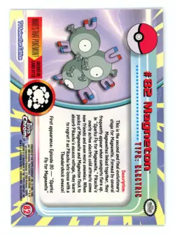 Pokemon Card - Magneton #82 - Topps Chrome - Image 2