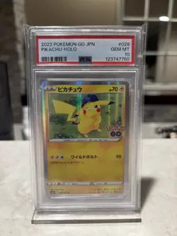 Pokemon TCG 2022 Pokemon Go Japanese Pikachu #028 PSA 10 - Image 1