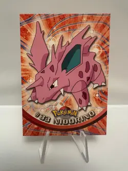 Nidorino #33 - 1999 Topps Pokemon TV Animation Edition Series 1 Red Label - LP - Image 1