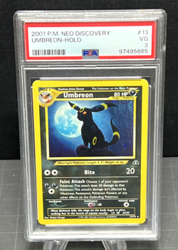 2001 POKEMON NEO DISCOVERY #13 UMBREON-HOLO PSA 3 - Image 1
