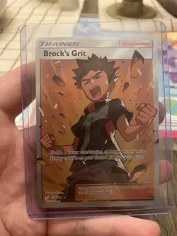 Pokemon Brock's Grit Full Art Ultra Rare Holo Trainer Team Up 172/181 - Image 1