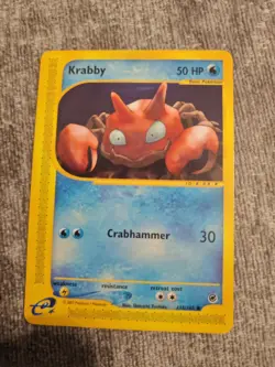 Pokemon Krabby Card 115/165 Expedition Base Set WOTC 2002 Near Mint LP TCG - Image 1