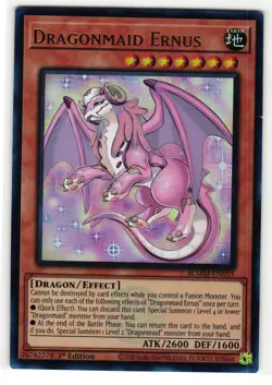 DRAGONMAID ERNUS BLMM-EN055 ULTRA RARE YU-GI-OH TCG - Image 1