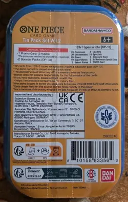 Brand New Factory Sealed One Piece Card Game Tin Pack Set Vol.2 SET - Image 2