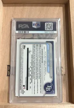 2024 Bowman Draft Sapphire Theo Gillen 1st Yellow Sapphire #25/75 PSA 10 - Image 2