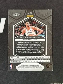 2023-24 Panini Mosaic Victor Wembanyama City Edition Rookie (RC) #282 Spurs - Image 2