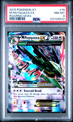 2015 POKEMON XY ROARING SKIES #76 M RAYQUAZA EX PSA 8 New Cert - Image 1