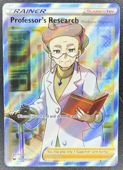 Professor’s Research 201/202 Sword & Shield Full Art Ultra Rare Pokemon NM - Image 1