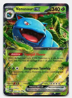 VENUSAUR EX 151 003/165 NM DOUBLE RARE POKEMON - Image 2