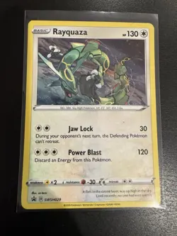 Rayquaza SWSH029 Holo Black Star Promo Pokemon Card - Image 1