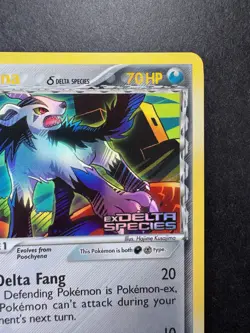 2005 Pokemon Mightyena EX Delta Species 24/113 Reverse Holo Stamped - Image 3