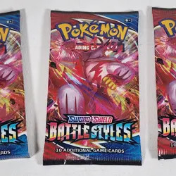 (LOT of 3) Pokemon Sword and Shield Battle Styles Booster Pack Sealed - Image 2