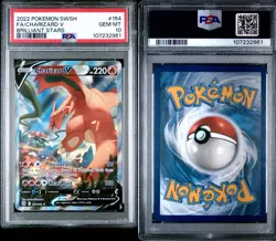 2022 Pokemon Brilliant Stars Charizard V #154 Gem Mint PSA 10 - Image 3