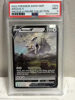 2022 POKEMON SWSH BLACK STAR PROMO ARCEUS V FIGURE COLLECTION ARCEUS V PSA 9 - Image 1
