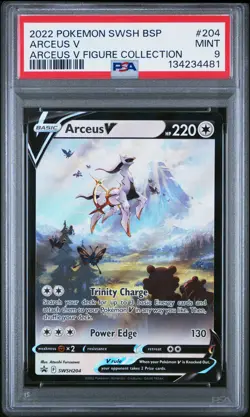 2022 POKEMON SWSH BLACK STAR PROMO ARCEUS V FIGURE COLLECTION ARCEUS V PSA 9 - Image 1