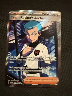 Pokemon TCG-Team Rockets Archer 223/182 Full Art Ultra Rare Destined Rivals - Image 1