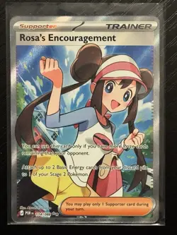 Pokemon TCG Rosa's Encouragement 114/088 POR Trainer Full Art Holo Rare - Image 1