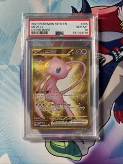 2023 POKEMON MEW EN-151 HYPER RARE #205 MEW EX PSA 10 - Image 1