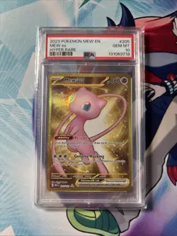 2023 POKEMON MEW EN-151 HYPER RARE #205 MEW EX PSA 10 - Image 3