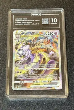 TAG 10 GEM MINT Mewtwo VSTAR GG44/GG70 Crown Zenith ALT ART 2023 SWSH 💎 - Image 1