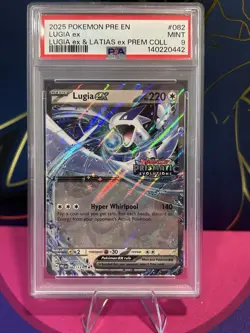 LUGIA EX PRISMATIC STAMPED EXCLUSIVE #082 2025 POKEMON LUGIA EX LATIAS EX PSA 9 - Image 1