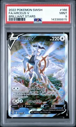 Pokemon TCG Arceus v Full Art Holo PSA 9 Mint Brilliant Stars - Image 1