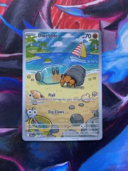 2025 Pokemon Blk En-Black Bolt Dwebble 129/086 Illustration Rare - Image 1
