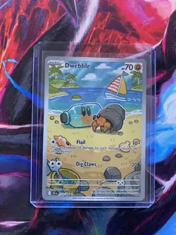 2025 Pokemon Blk En-Black Bolt Dwebble 129/086 Illustration Rare - Image 3