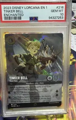 Disney Lorcana Tinker Bell 216/204 PSA 10 Enchanted - The First Chapter - Image 1