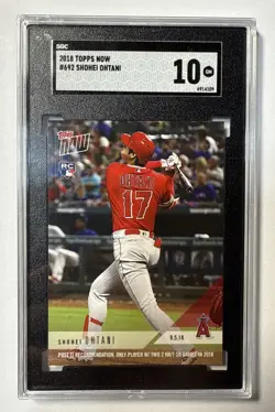 2018 Topps Now Shohei Ohtani Rookie #692 PSA 10 - Image 1