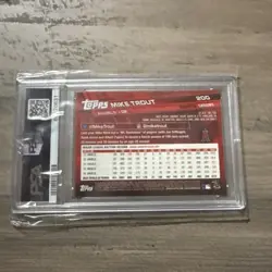 Topps 2017 Chrome Mike Trout #200 Refractor White Jersey PSA 10 Angels - Image 2
