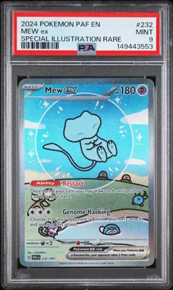 Bubble Mew EX TCG Paldean Fates Card 232/091 Special Illustration Rare PSA 9 MT - Image 1