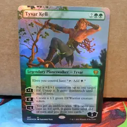 Magic: The Gathering Kaldheim Foil Tyvar Kell Borderless Card LP - Image 1