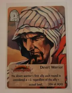 TSR Spellfire CCG 1st Ed. DESERT WARRIOR Card #326 of 400 Dark Sun - Image 1