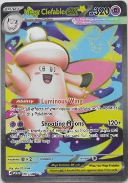 Mega Clefable ex Ultra Rare RAW Perfect Order card 103/088 - Image 1