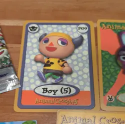 Nintendo Animal Crossing e-Reader Trading Cards Lot 5 Cards Boy Snake Goldie… - Image 3