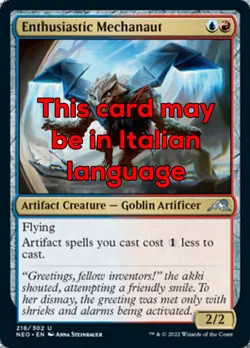 MTG 4x ENTHUSIASTIC MECHANAUT EXC - MECHANAUTA ENTUSIASTA - NEO - MAGIC - Image 1