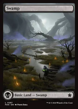 MTG SWAMP 287 FOIL EXC - PALUDE - FDN X EN - MAGIC - Image 1