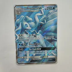 Pokemon Alolan Ninetales GX Full Art Ultra Rare Holo 132/145 210 HP - Image 1