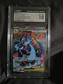 Pokemon Mega Charizard X ex CGC 10 Black Star Promo 023 Holo EX Dragon Card - Image 1