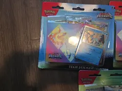 Pokemon TCG Prismatic Evolutions Tech Sticker Collection 3 Pack SEALED Lot Of 3 - Image 3