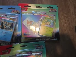 Pokemon TCG Prismatic Evolutions Tech Sticker Collection 3 Pack SEALED Lot Of 3 - Image 4