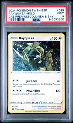 2024 POKEMON SWSH BLACK STAR PROMO #029 RAYQUAZA-HOLO PSA 9 - Image 1