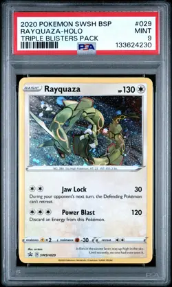 2024 POKEMON SWSH BLACK STAR PROMO #029 RAYQUAZA-HOLO PSA 9 - Image 1