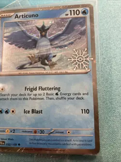 Articuno 032/159 (Holiday Calendar) Snowflake Stamp Promo Pokemon TCG SEALED - Image 2