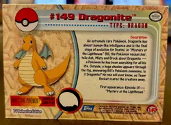 Dragonite 2000 Topps Pokemon TV Animation Edition Series 3 Non Holo #149 - Image 2