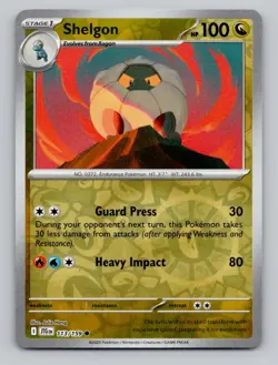 Reverse Holo Shelgon 113/159 Common Journey Together Pokemon - Image 1