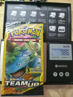 🔥💎 HEAVY Pokemon Team Up Booster Pack 7.87g POSSIBLE HOLO 🔥 .99c No Reserve - Image 1