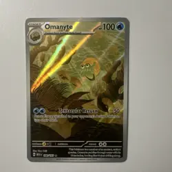 Pokemon TCG Omanyte Illustration Rare Full Art Holo 180/165 Scarlet & Violet 151 - Image 2