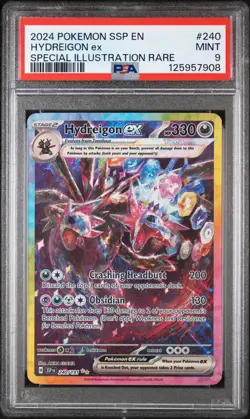 2024 POKEMON SSP EN-SURGING SPARKS SPECIAL ILLUSTRATION RARE HYDREIGON EX PSA 9 - Image 1
